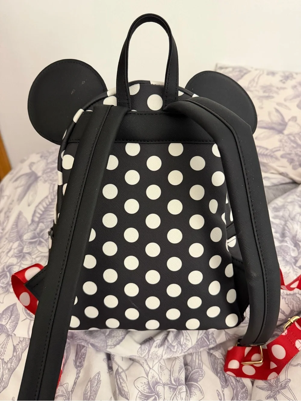 Loungefly Disney Minnie Mouse Polka Dot Black Red White Mini Backpack